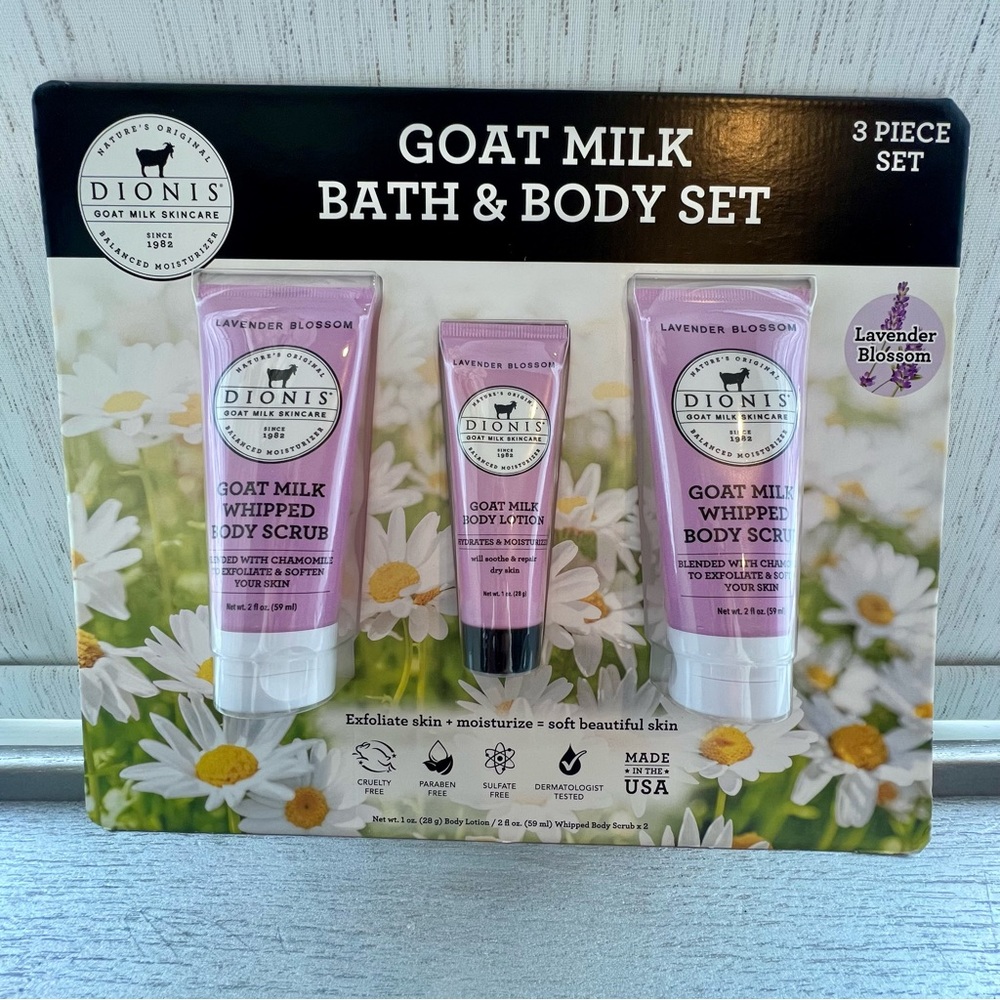 Dionis Goat Milk Lavender Blossom Bath and Body Set